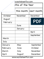 Months of the Year Worksheet with Calendar