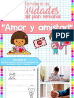 Amor y Amistad EJEMPLOS ACTIVIDADES