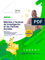 Especialización en Métodos Investigación Ciencias Sociales