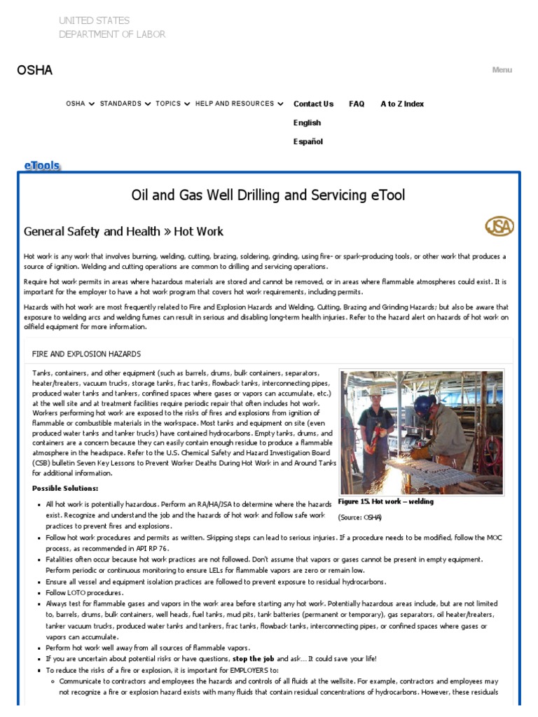 Oil & Gas Hot Work Safety Guide | PDF | Welding | Construction