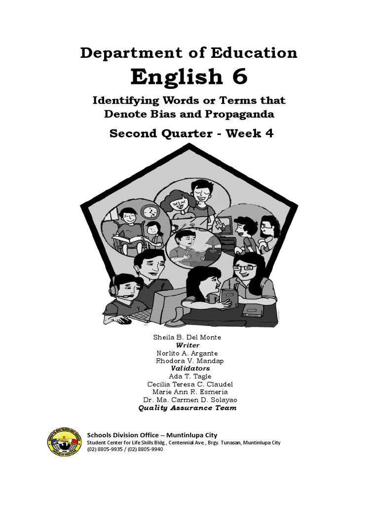 Final English Grade 6 Week 4 Second Quarter Pdf Adverb Propaganda