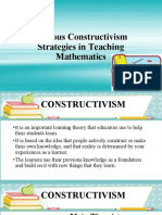 Constructivism Strategies