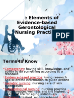 Core Elements of Evidence-Based Gerontological Nursing Practice