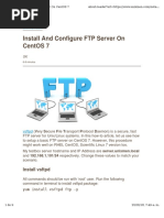 Install and Configure FTP Server On CentOS 7