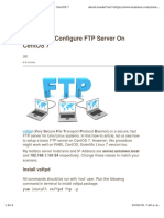 Install and Configure FTP Server On CentOS 7