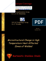 Dominique Carrouge: Phase Transformation Group H. K. D. H. Bhadeshia