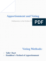Approportionment and Voting