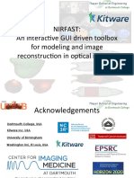 Nirfast: An Interac1ve GUI Driven Toolbox For Modeling and Image Reconstruc1on in Op1cal Imaging