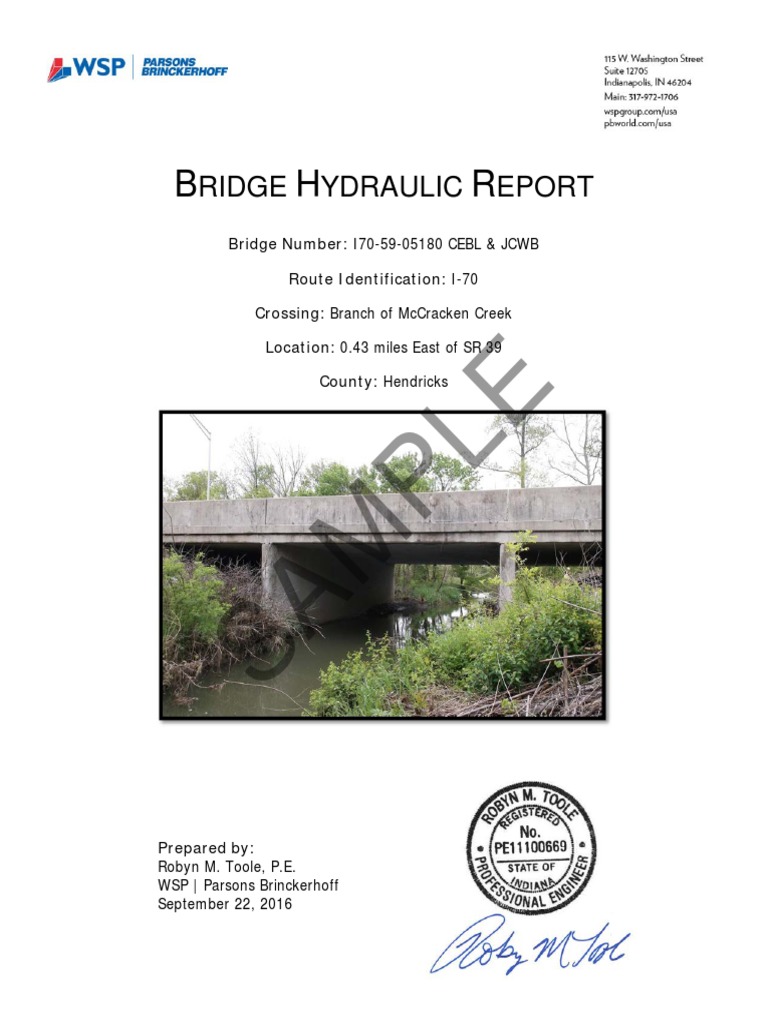 Scour Analysis for I-70 Bridge Project | PDF | Drainage Basin ...