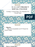 Lesson 12.1 Ict Project For Social Change: Creating A Concept Paper-Five Elements of A Concept Paper