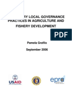Exemplary Local Governance Practices in Agriculture and Fishery Development