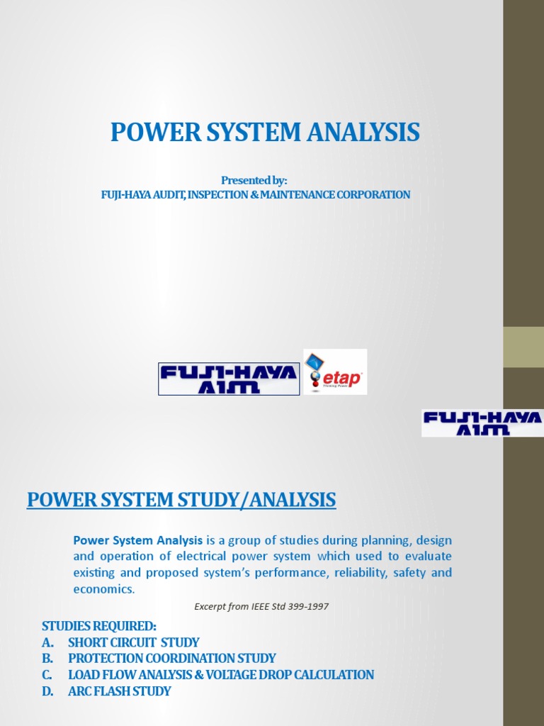 Power System Analysis Overview | PDF | Electric Power System | Electric Arc