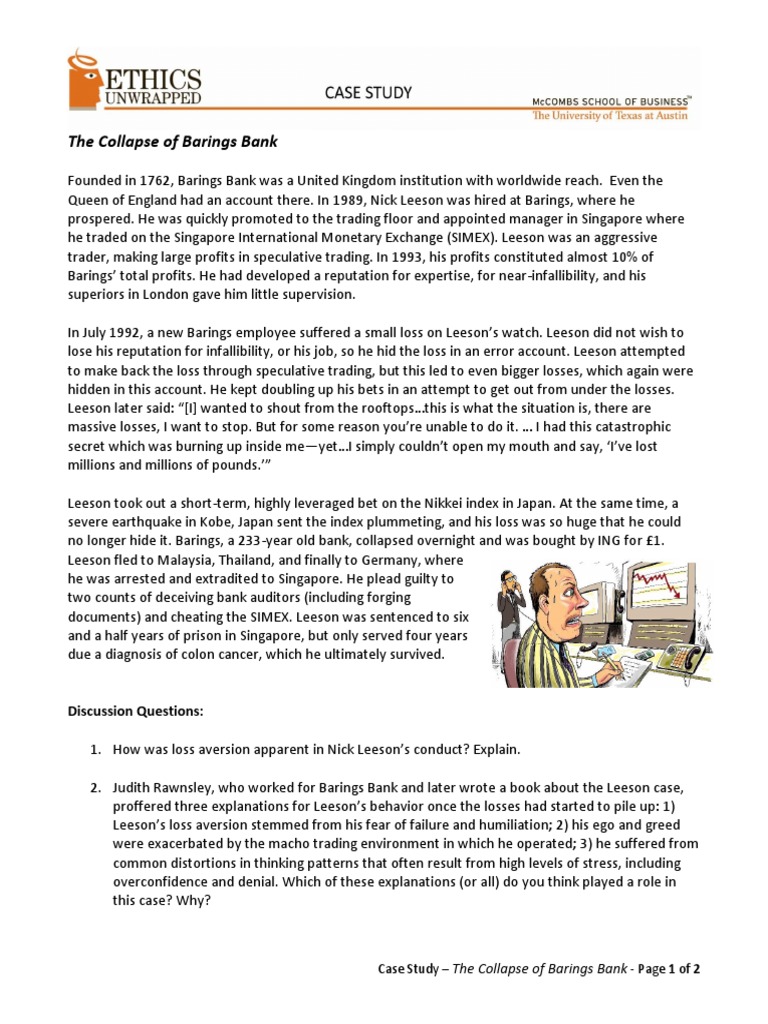 22 The Collapse of Barings Bank PDF Business