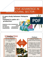 Comparative Advantage in Agricultural Sector