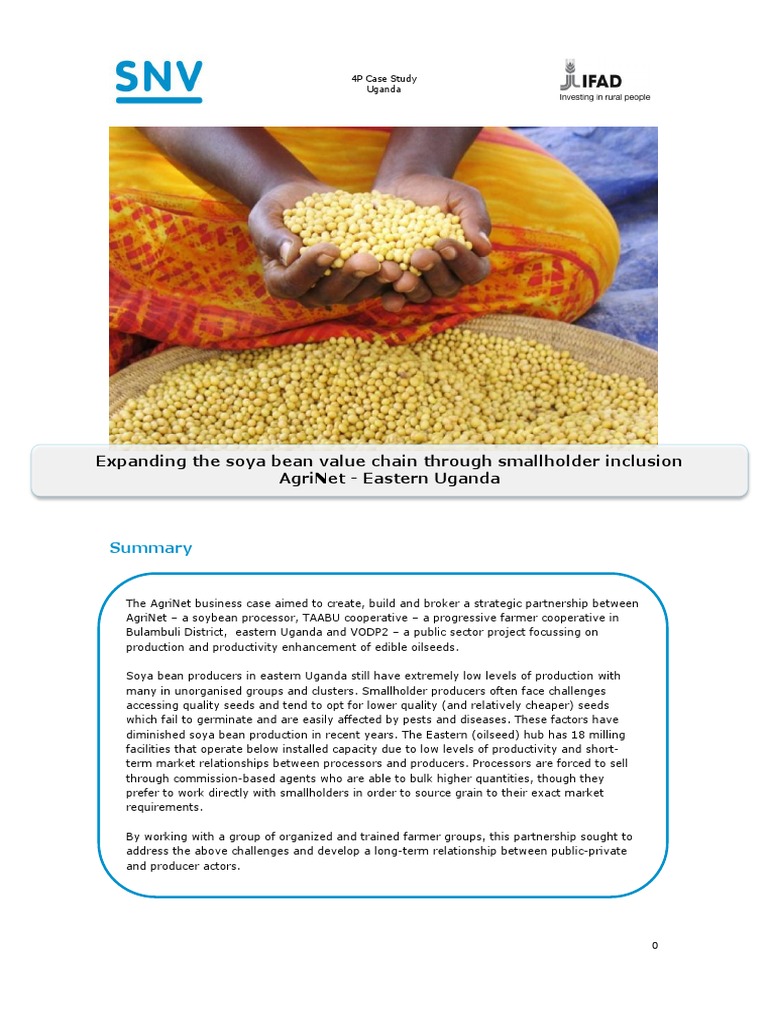4p Case Study Soybean Uganda Final PDF Soybean Animal Feed