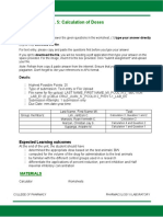 WORKSHEET NO. 5 Calculation of Doses