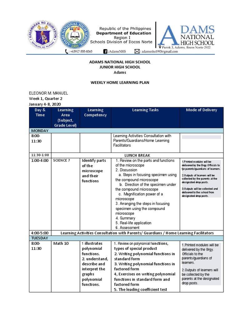 Adams National High School Junior High School | PDF | Function ...