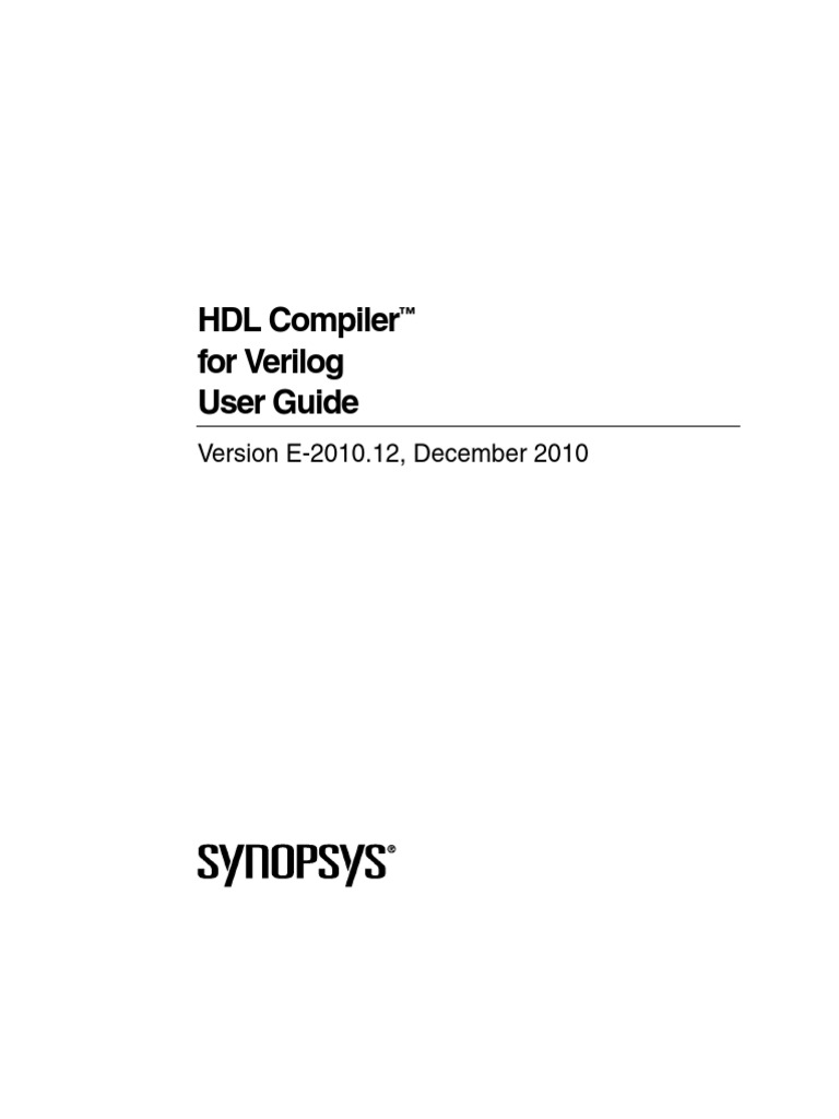 Hdl Compiler User Guide Pdf Hardware Description Language Library Computing