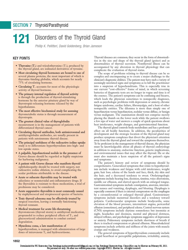 Disorders of The Thyroid Gland | PDF | Thyroid Disease | Thyroid
