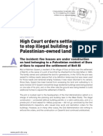 Case Study: High Court Orders Settlers To Stop Illegal Building On Palestinian-Owned Land