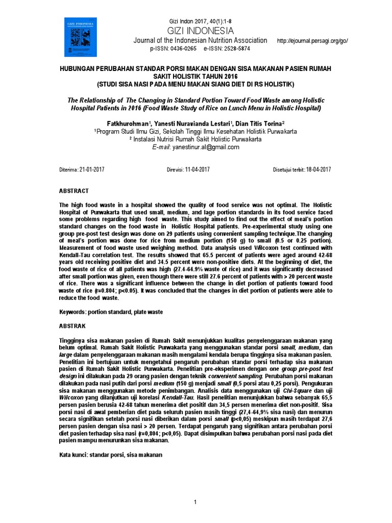 Gizi Indonesia: Journal of The Indonesian Nutrition Association | PDF ...
