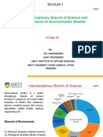 Interdisciplinary Branch of Science and Importance of Environmental Studies