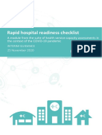 Rapid Hospital Readiness Checklist