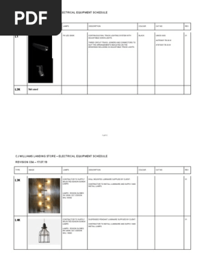 CJ WL Electrical Lighting Schedule C04 CI