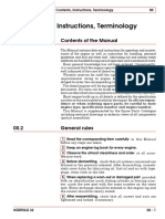 Contents, Instructions, Terminology: 00.1 Contents of The Manual