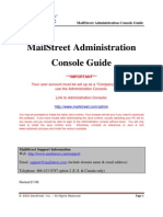 Mailstreet Admin Console Guide