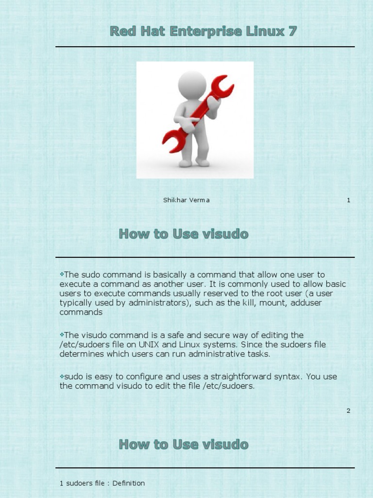 Understanding the Sudoers File Syntax | PDF | Sudo | Operating System ...
