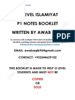 Islamiat 2058 All Book P1 Combined Notes