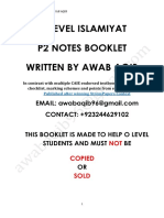 Islamiat 2058 All Book P2 Combined Notes