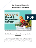 COVID-19 și Siguranța Alimentelor - Spații destinate vanzarii cu amănuntul a produselor alimentare 