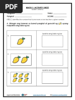 Grade 1 Math Activity Sheets Q1 Week 2 | PDF