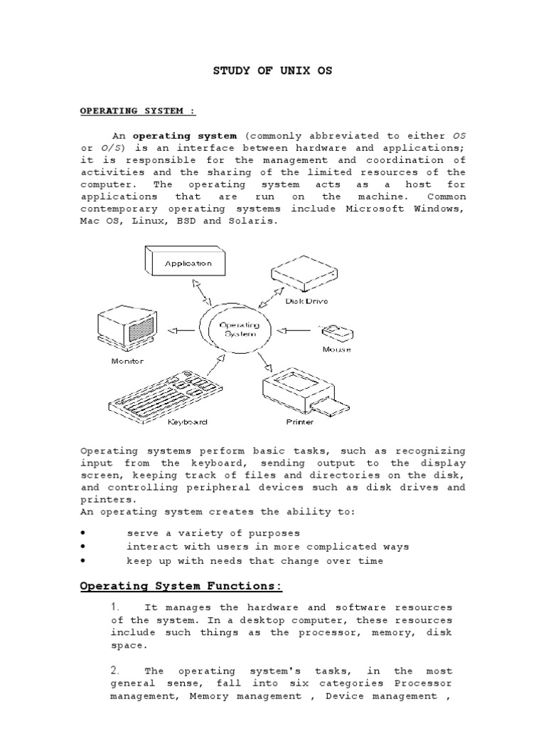 Study of Unix & Commands | PDF | Unix | Operating System