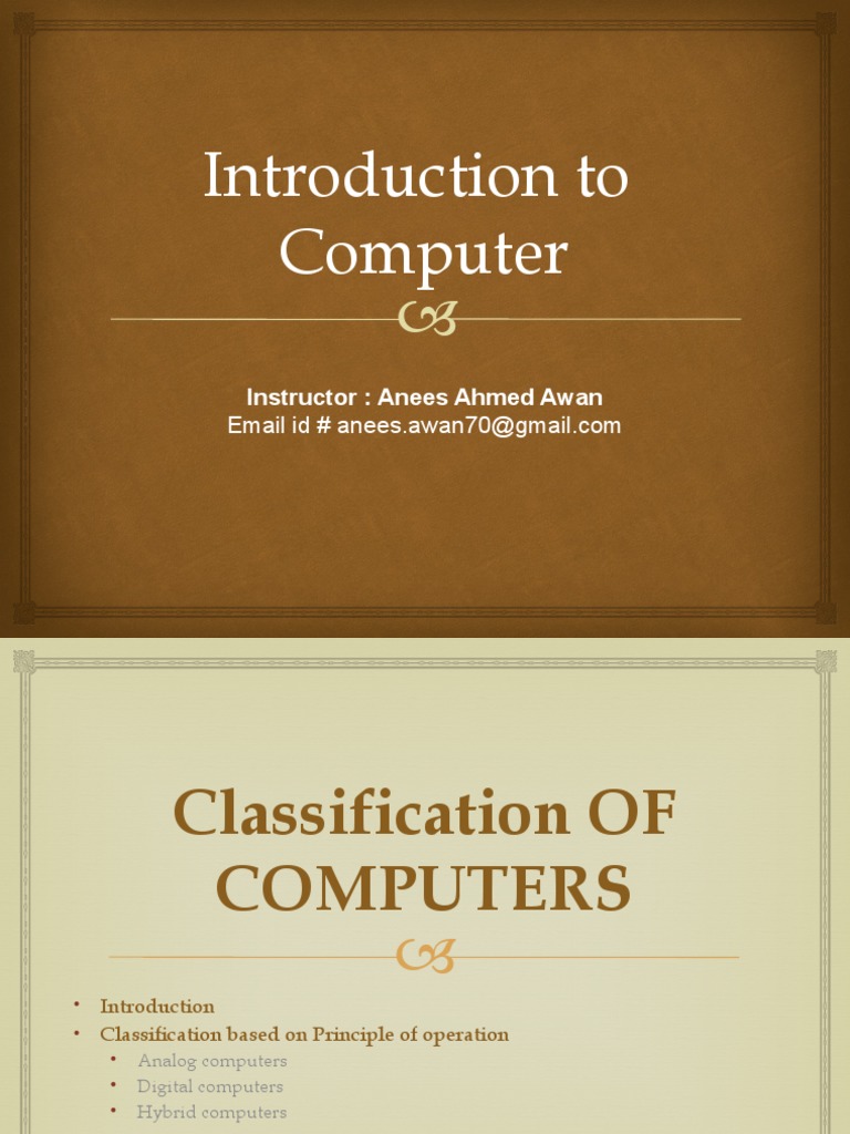 Types and Classification of Computers | PDF | Supercomputer | Mainframe ...