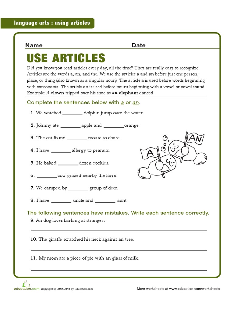 Using Articles | PDF