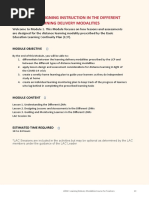 Module 3A: Designing Instruction in The Different Learning Delivery Modalities