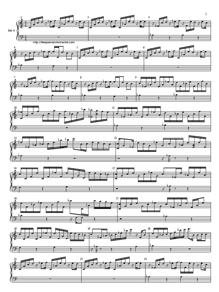 Unfaithful Piano Sheet | PDF