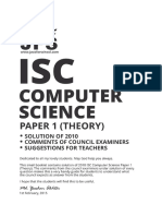 ISC Computer Science 2010 Solved Paper