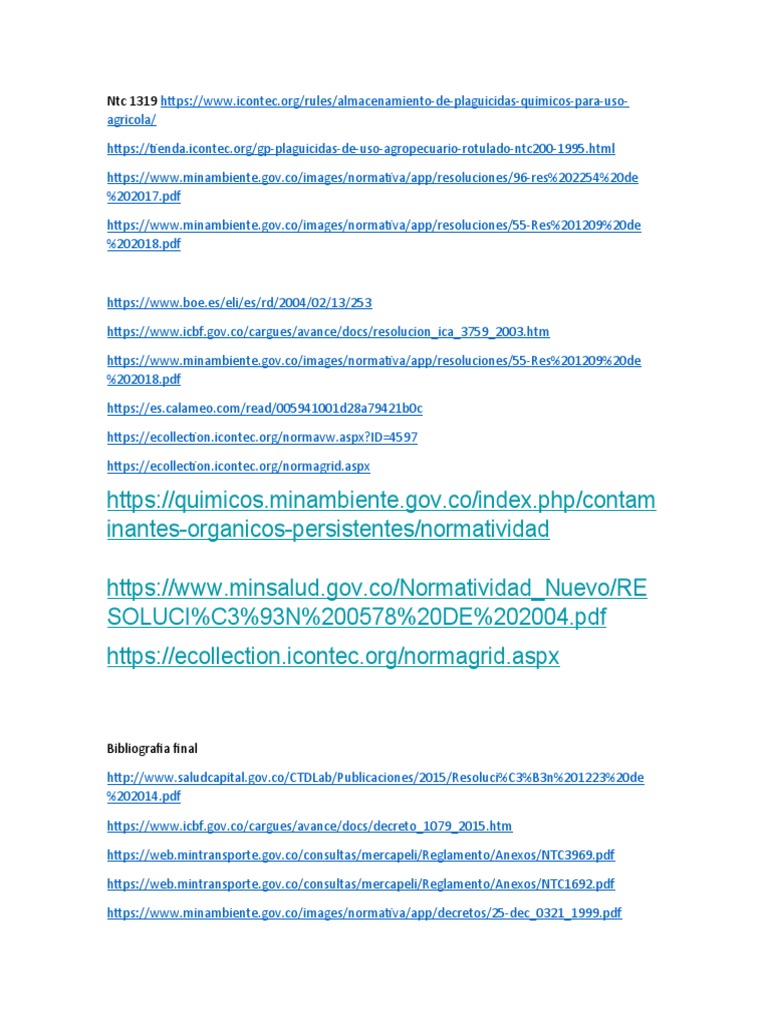Inantes-Organicos-Persistentes/normatividad SOLUCIÓN 0578 DE 2004 PDF | PDF