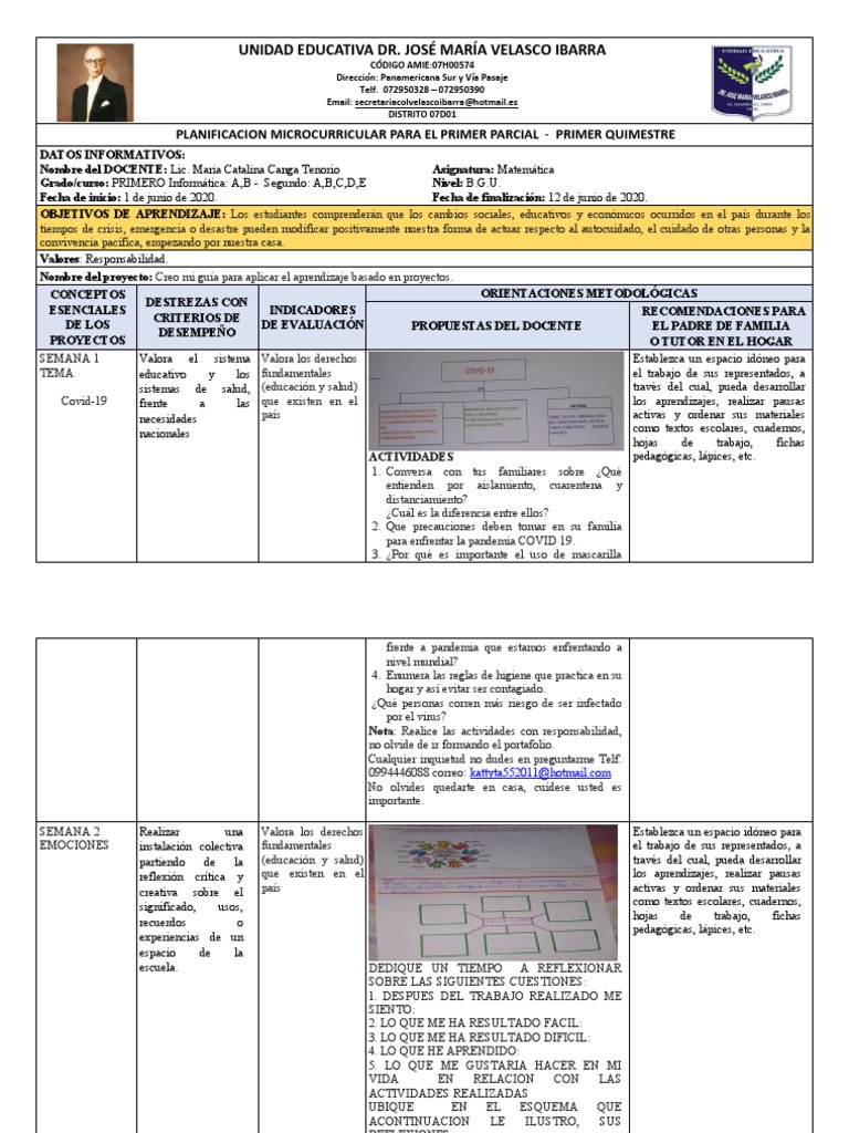 Plan Micro Matematica | PDF | Funcion exponencial | Evaluación