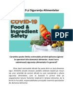 COVID-19 și Siguranța Alimentelor - Carantina poate limita controalele privind aplicarea igienei la operatorii din domeniul alimentar. Acest lucru subminează siguranța alimentelor în general? 