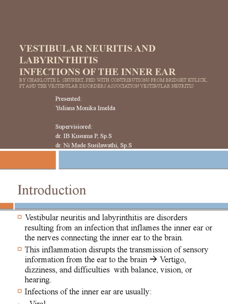 Vestibular Neuritis and Labyrinthitis | PDF | Ear | Vertigo