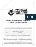 Cuban Spanish Version: Refugee Health Screener-15 (RHS-15)