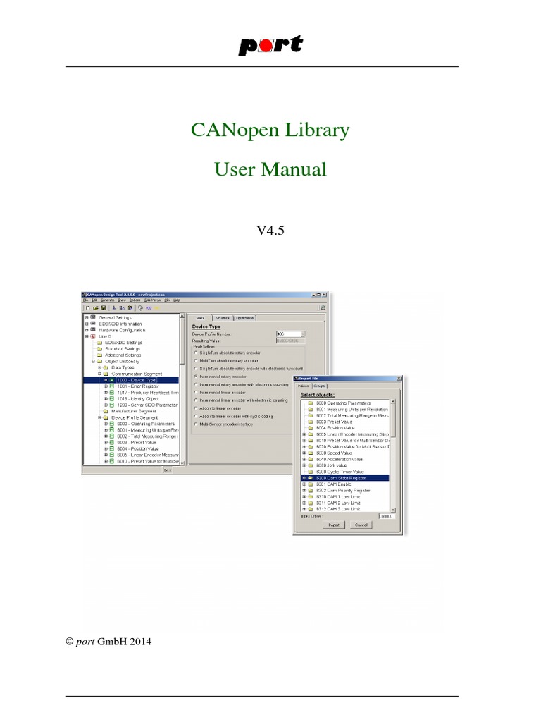 Canopen Library User Manual: © Port GMBH 2014 | PDF | Computer Science ...