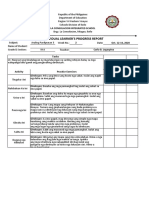 Individual Learner's Progress Report - AP Wk1