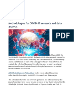 Methodologies For COVID-19 Research and Data Analysis