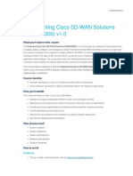 Implementing Cisco SD-WAN Solutions (SDWAN300) v1.0: What You'll Learn in This Course
